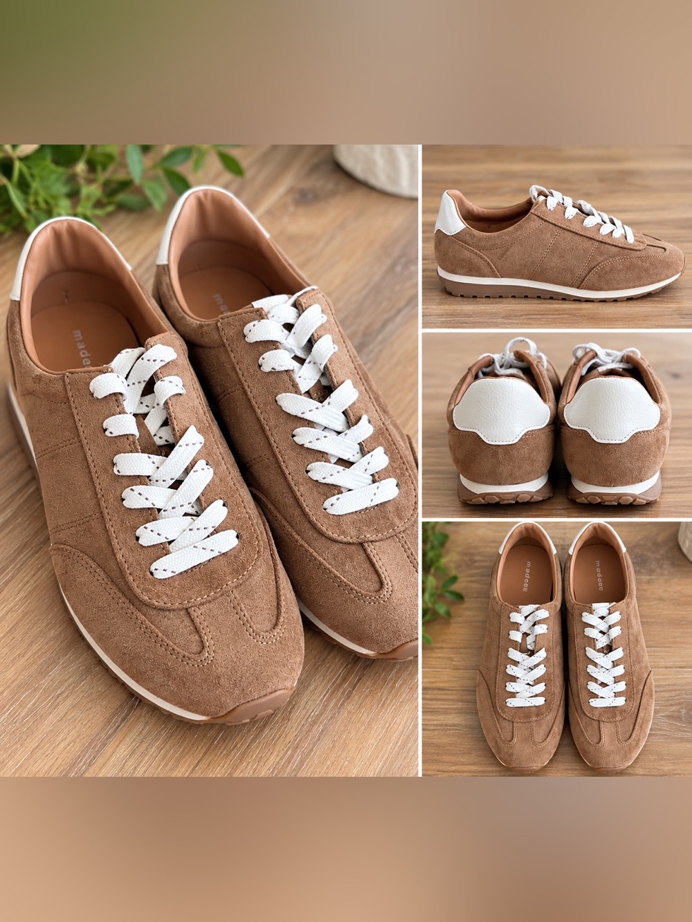 NWOB! Madden Girl Brown Suede Sneakers with White Accents